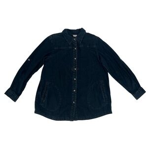 Joan Rivers Denim Blue Jean Shirt Shacket Size Medium Women’s